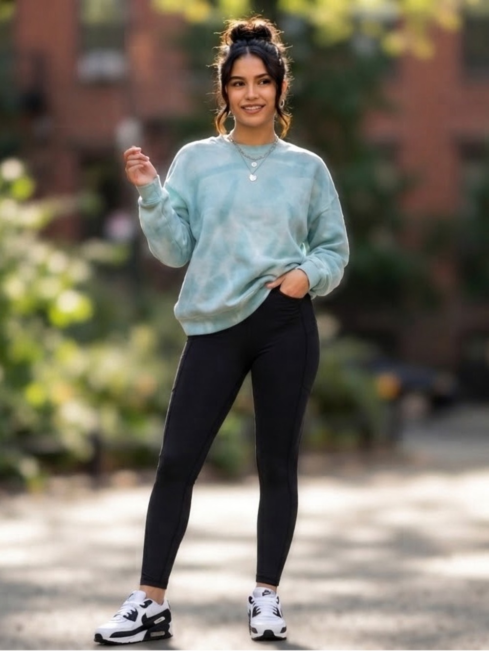 PacSun Aqua Crewneck Sweatshirt